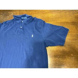 Polo Ralph Lauren Polo Men XLT Classic Preppy Twee Academia Small Pony Navy Blue